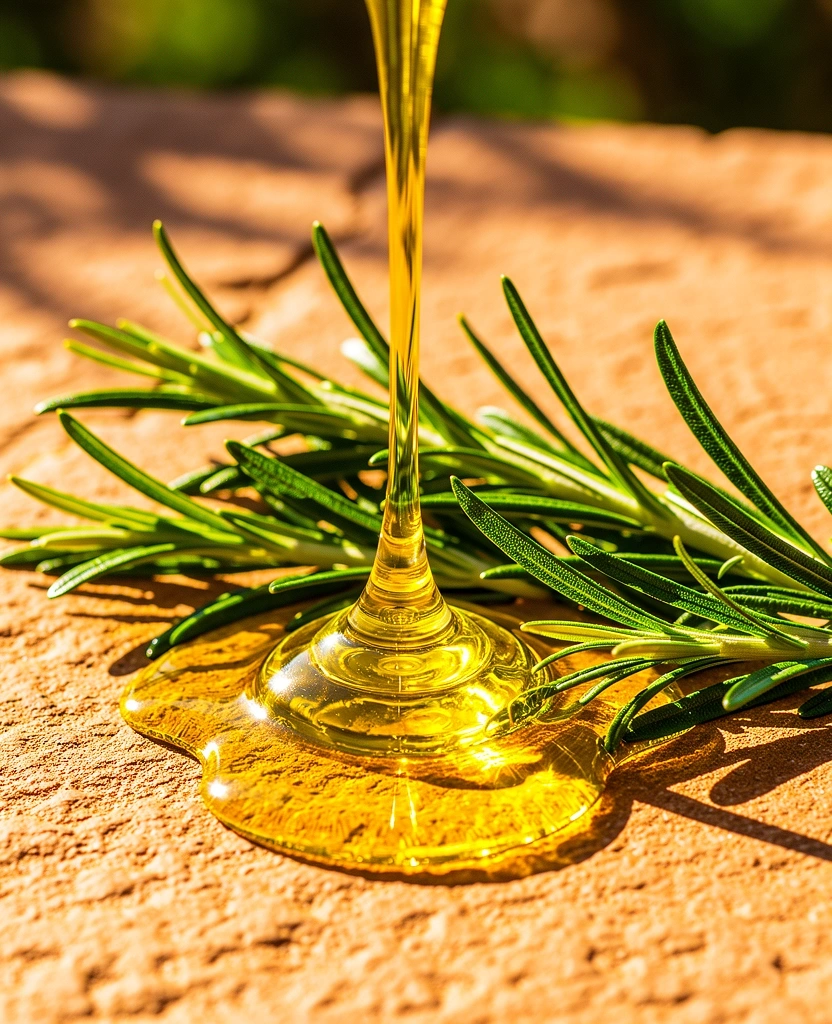 Olive oil pour